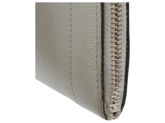 Clutch in pelle grigia Hermès per documenti Marrone - vista 13