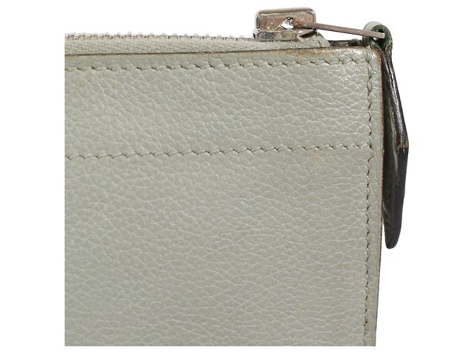 Clutch in pelle grigia Hermès per documenti Marrone - vista 14