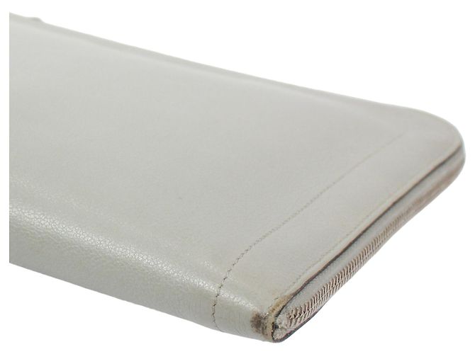 Clutch in pelle grigia Hermès per documenti Marrone - vista 5