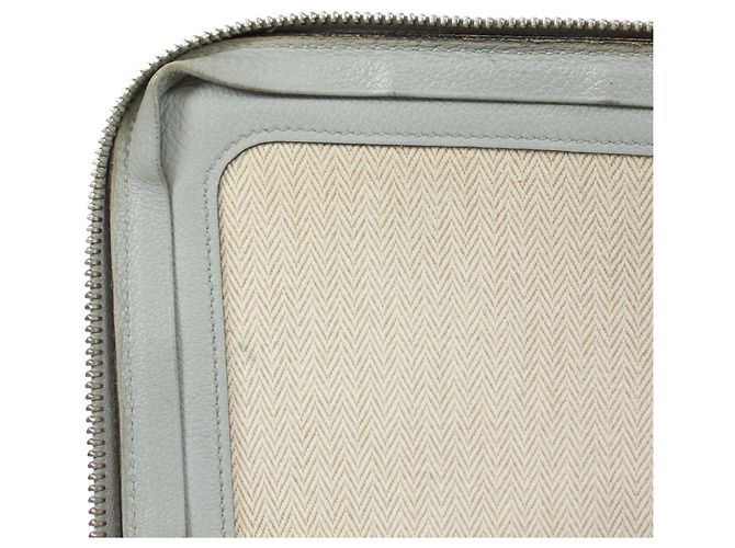 Clutch in pelle grigia Hermès per documenti Marrone - vista 9