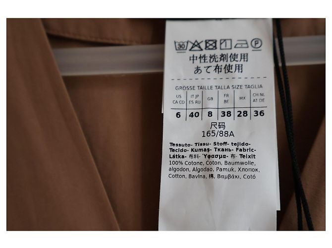 Vestido Weekend Max Mara Blasone de algodón camel Camello - vista 4