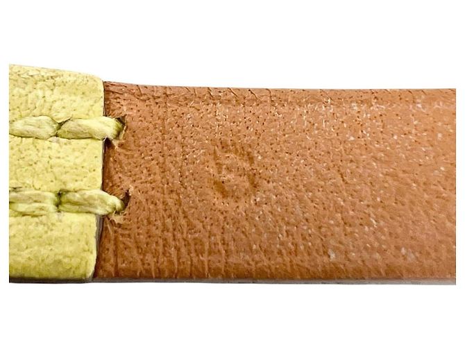 Bracciale Micro Kelly di Hermès in pelle gialla Giallo - Ansicht 5