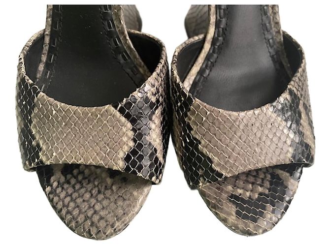Alice + Olivia Python Effect Wedge Sandals – Leather – Platform Heel – Size 39 Python print - view 4