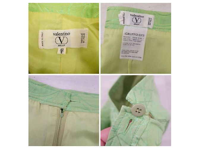 Valentino Garavani Conjunto Valentino verde claro com saia e jaqueta curta - vista 10