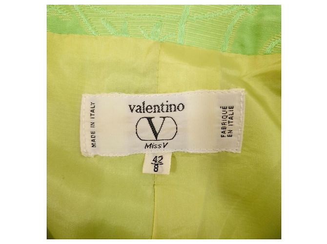 Valentino Garavani Conjunto Valentino verde claro com saia e jaqueta curta - vista 4