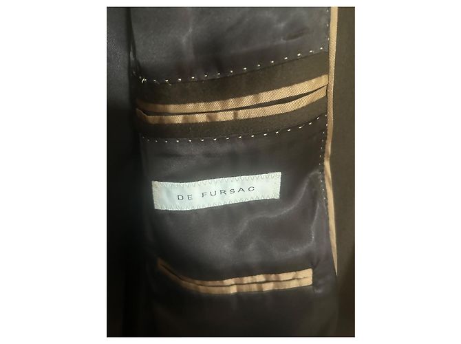 Autre Marque Cappotto Fursac Paris in cashmere marrone Taglia 54 - vista 3