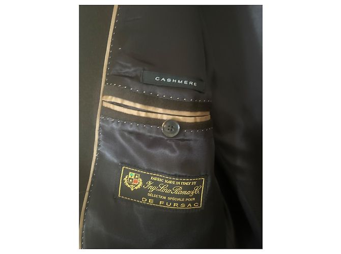 Autre Marque Cappotto Fursac Paris in cashmere marrone Taglia 54 - vista 4