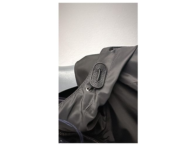 Wendbare Prada-Jacke/Blouson aus schwarzem Nylon Grau - Ansicht 10