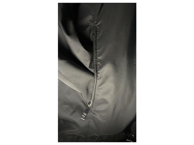 Wendbare Prada-Jacke/Blouson aus schwarzem Nylon Grau - Ansicht 8