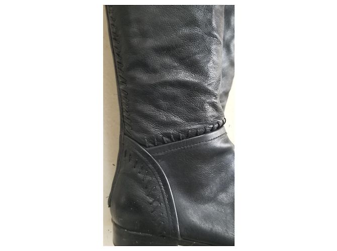 Jean Louis Scherrer Bota overknee com zíper na parte de trás e costuras acolchoadas Preto - vista 4