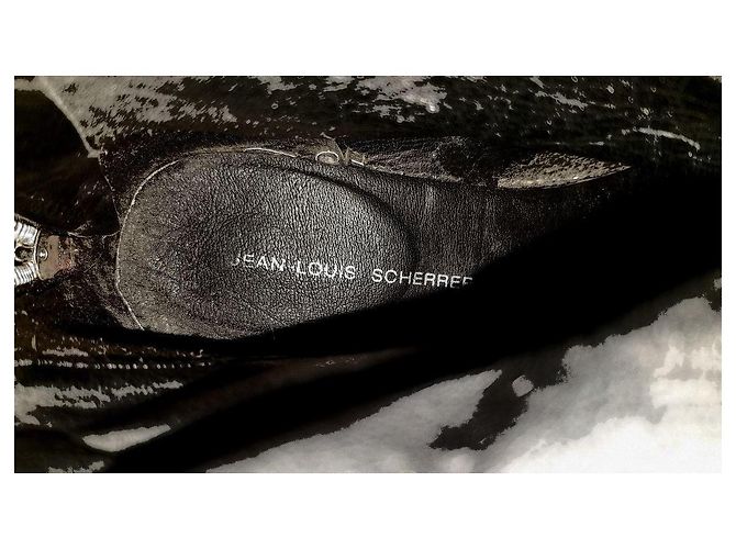 Jean Louis Scherrer Bota overknee com zíper na parte de trás e costuras acolchoadas Preto - vista 6