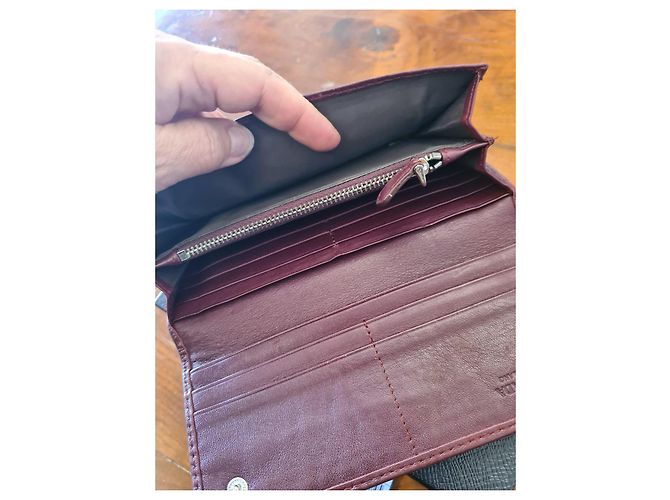Cartera Prada de cuero burdeos - vista 5