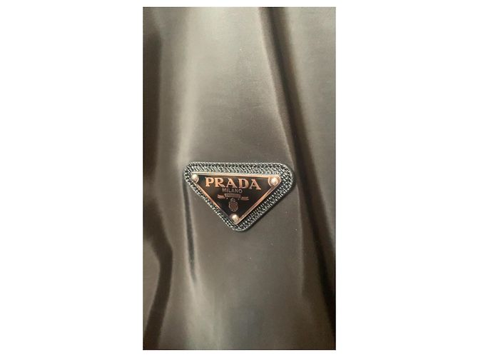 Wendbare schwarze Prada Kapuzenjacke Anthrazitgrau - Ansicht 6