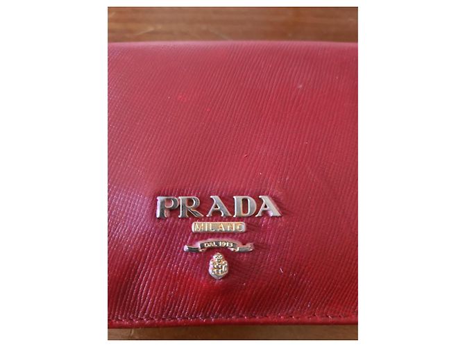 Saffiano Cartera Prada de cuero rojo Roja - vista 2
