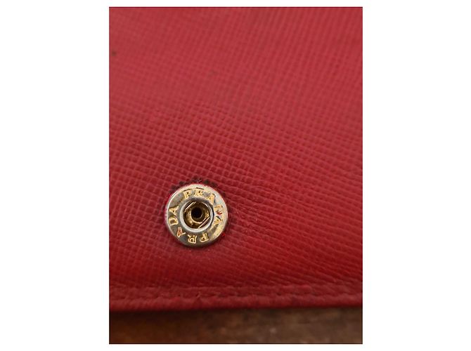 Saffiano Cartera Prada de cuero rojo Roja - vista 7