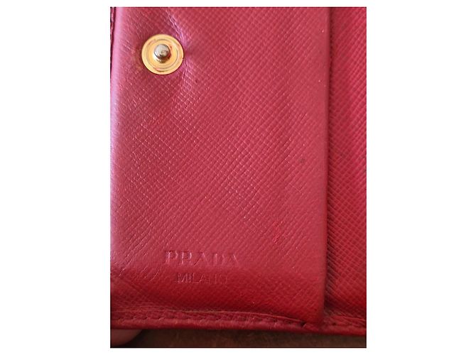 Saffiano Cartera Prada de cuero rojo Roja - vista 8