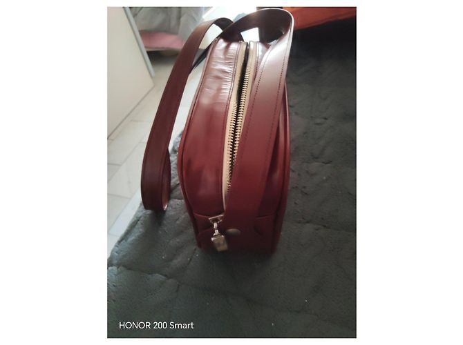Courreges Borsa a spalla in pelle bordeaux di Courrèges Bordò - vista 5