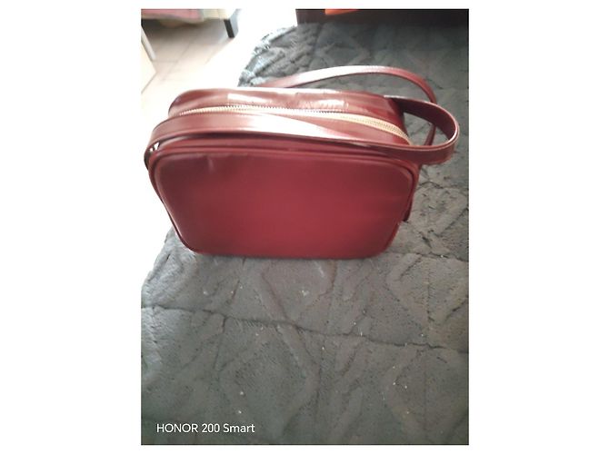 Courreges Borsa a spalla in pelle bordeaux di Courrèges Bordò - vista 6