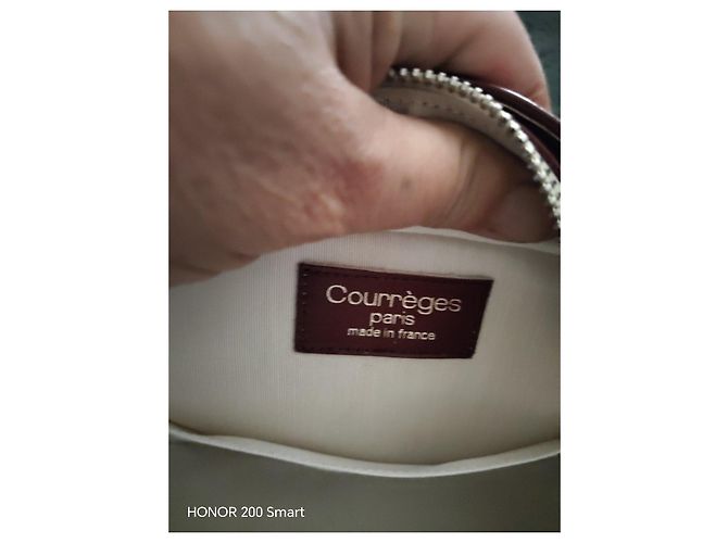 Courreges Borsa a spalla in pelle bordeaux di Courrèges Bordò - vista 8