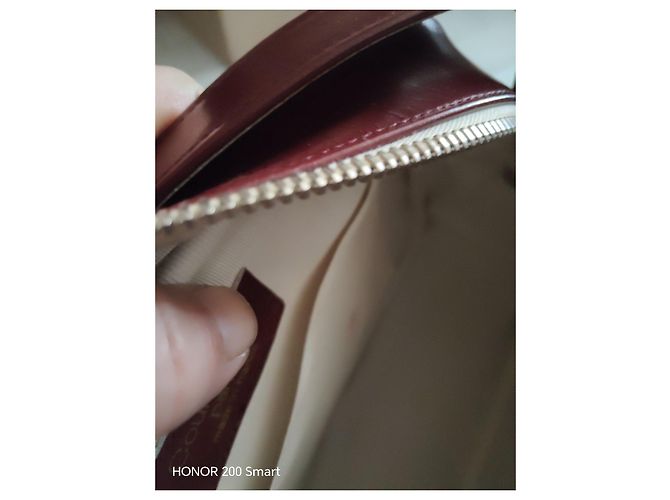 Courreges Borsa a spalla in pelle bordeaux di Courrèges Bordò - vista 9