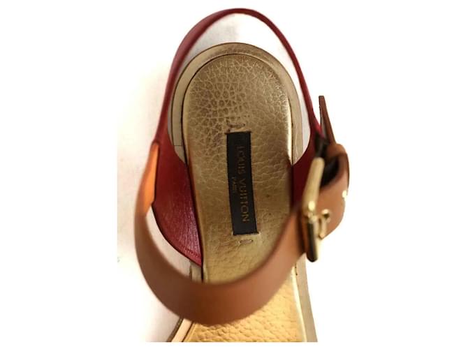 Louis Vuitton Sandali rossi Rosso - vista 4