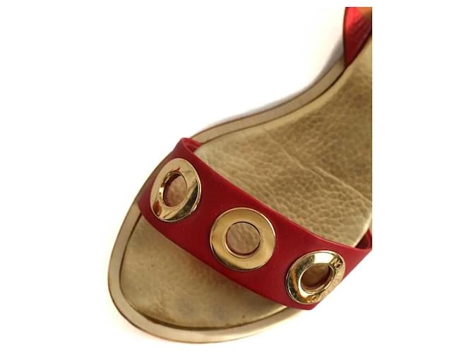 Louis Vuitton Sandali rossi Rosso - vista 5