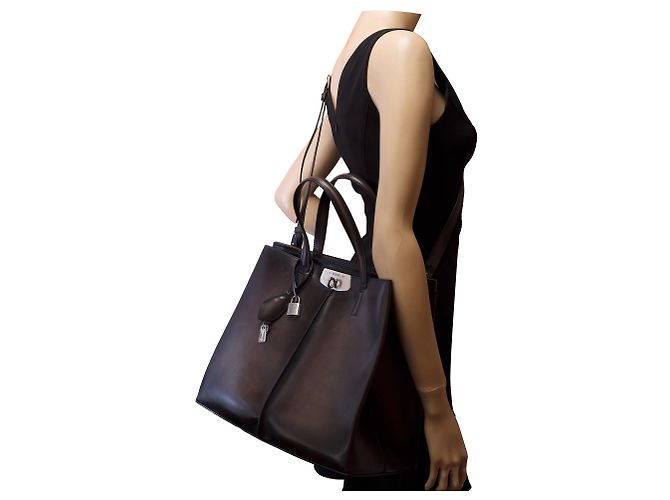 Autre Marque Borsa in Pelle Nera NON FIRMATA - 103433 Nero - vista 12
