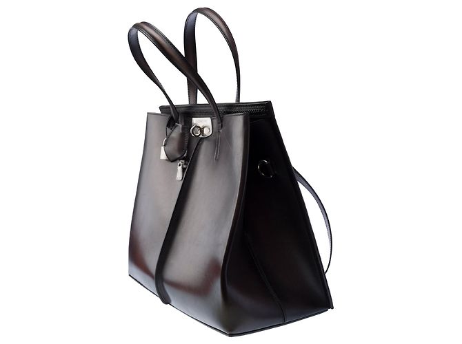 Autre Marque Borsa in Pelle Nera NON FIRMATA - 103433 Nero - vista 4