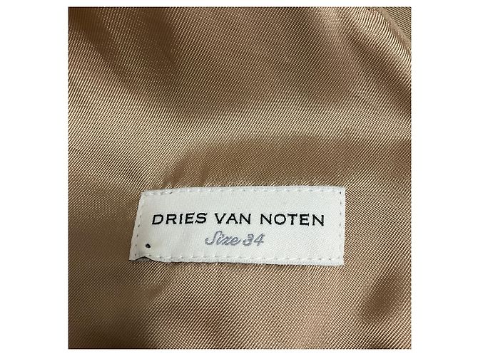 Vestido midi envolvente de algodón beige Dolada de Dries Van Noten Camello - vista 4