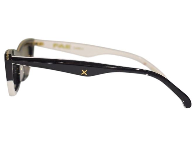 Autre Marque Gafas de sol estrechas estilo gato Y2K Oscar x Frank FAE Negro Blanco Marco Angular Multicolor - vista 6