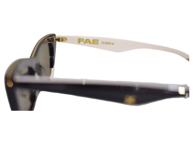 Autre Marque Gafas de sol estrechas estilo gato Y2K Oscar x Frank FAE Negro Blanco Marco Angular Multicolor - vista 7