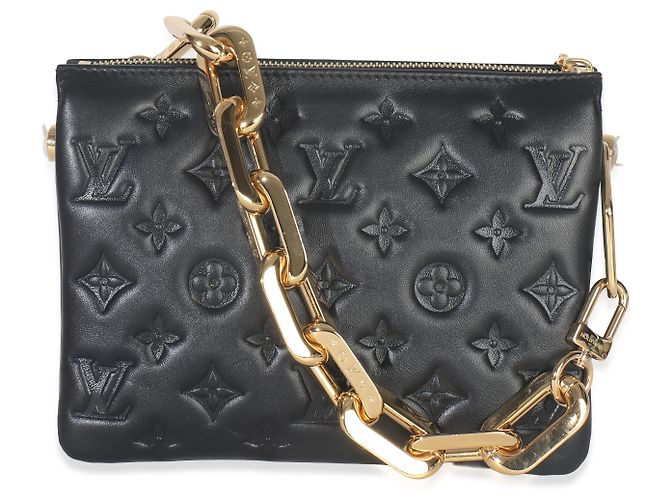 Coussin BB in agnello goffrato Monogram nero Louis Vuitton - vista 2