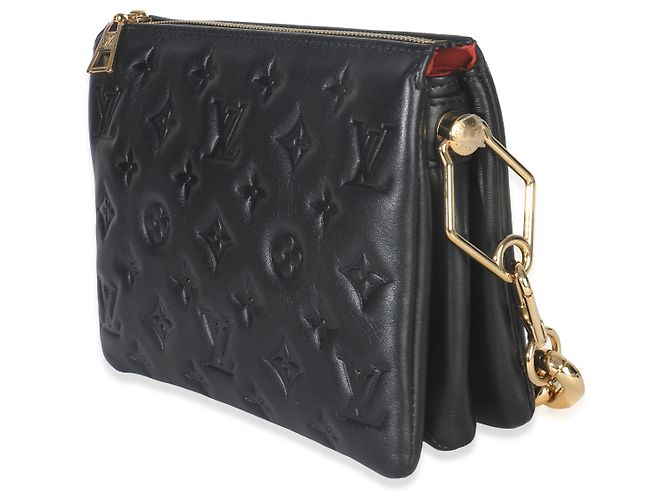Coussin BB in agnello goffrato Monogram nero Louis Vuitton - vista 3