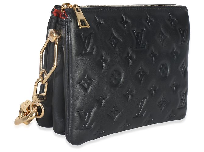 Coussin BB in agnello goffrato Monogram nero Louis Vuitton - vista 4