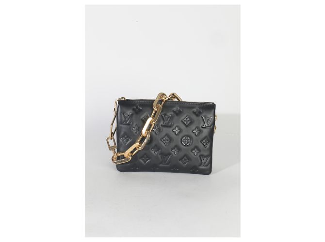 Coussin BB in agnello goffrato Monogram nero Louis Vuitton - vista 8
