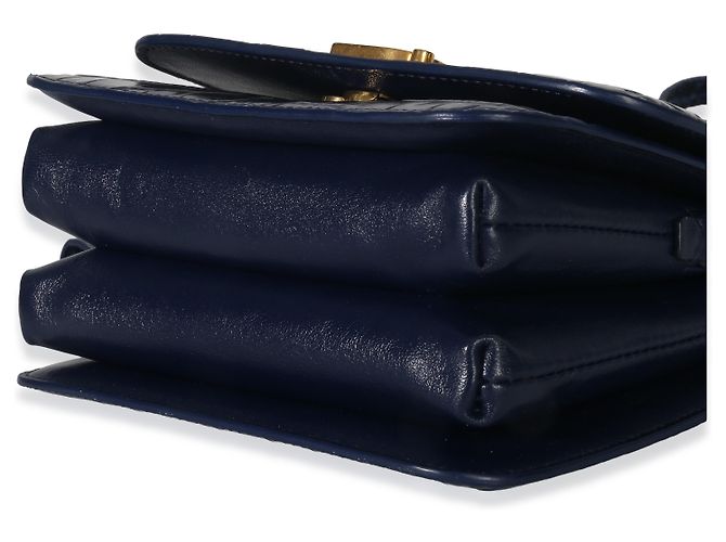Borsa a Spalla Piccola B. Navy Croc di Balenciaga Blu - vista 6