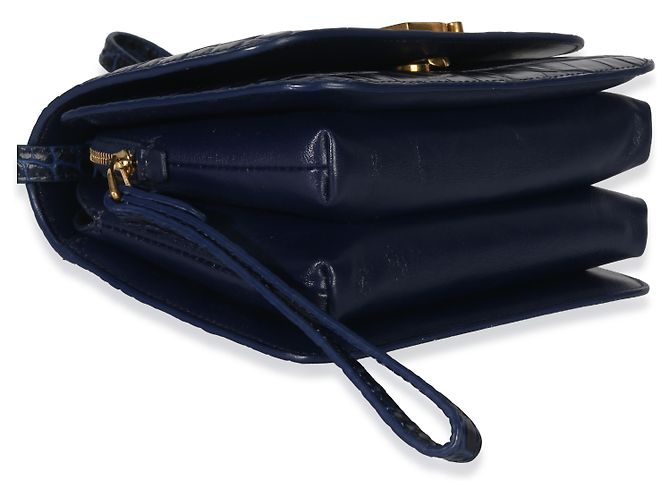 Borsa a Spalla Piccola B. Navy Croc di Balenciaga Blu - vista 7
