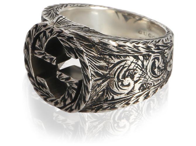 Anello Paisley in Argento Sterling Interlocking G di Gucci - vista 2