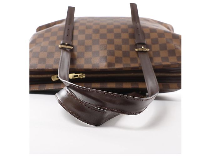 Borsa a Spalla Louis Vuitton Chelsea Damier Ebene in Marrone N51119 Rosso - vista 6