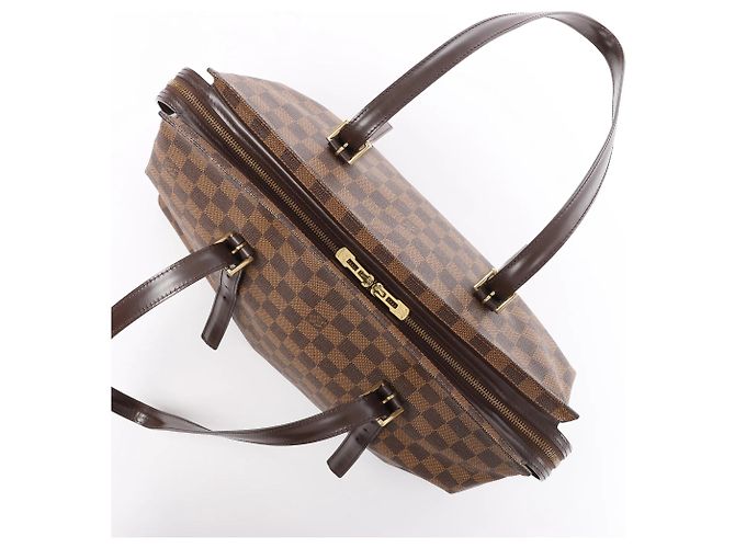 Borsa a Spalla Louis Vuitton Chelsea Damier Ebene in Marrone N51119 Rosso - vista 7