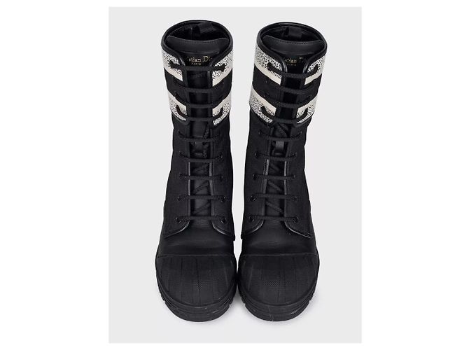 Christian Dior D-Major Black Leather Boots - Size 38.5 Pre-owned - view 2