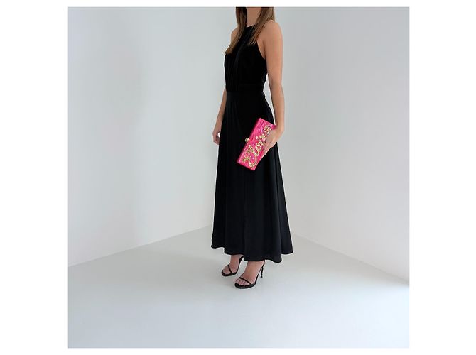 Autre Marque Clutch Edie Parker in acrilico rosa marmorizzato - vista 5