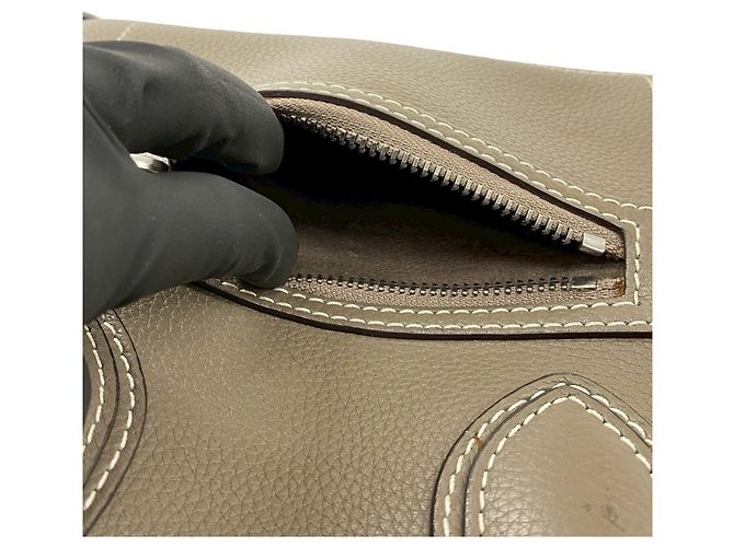 Céline CELINE Luggage Micro Shopper Lederhandtasche Braun Beige - Ansicht 10