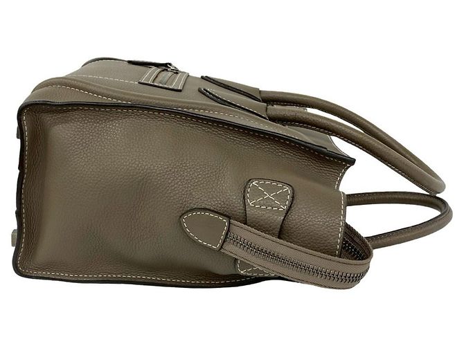 Céline CELINE Luggage Micro Shopper Lederhandtasche Braun Beige - Ansicht 6