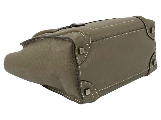Céline CELINE Luggage Micro Shopper Lederhandtasche Braun Beige - Ansicht 7