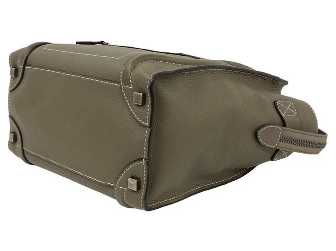 Céline CELINE Luggage Micro Shopper Lederhandtasche Braun Beige - Ansicht 8