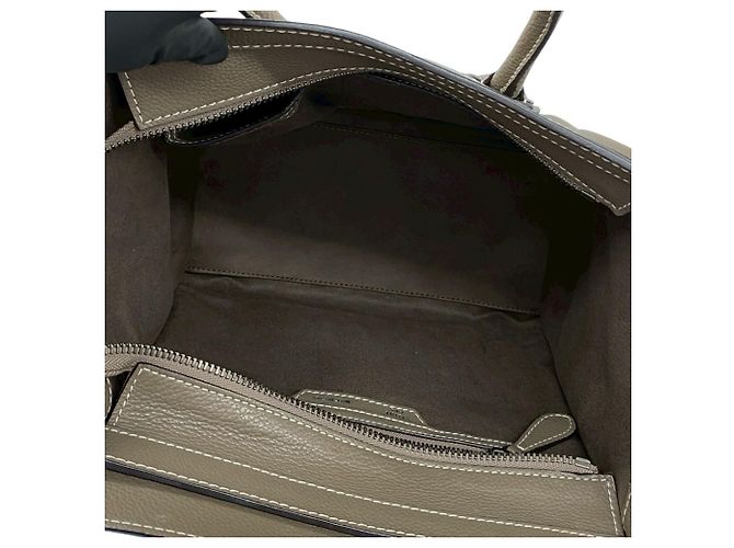 Céline CELINE Luggage Micro Shopper Lederhandtasche Braun Beige - Ansicht 9