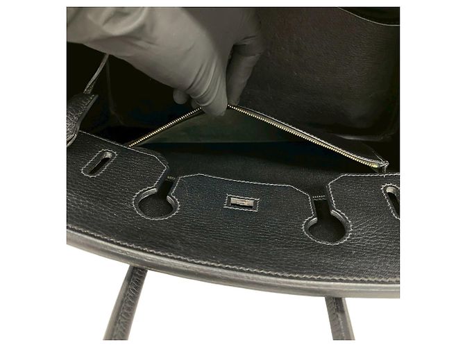 Borsa Hermès Birkin 35 in pelle Ardennes Nero - vista 10