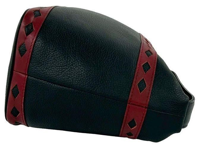 Borsa in pelle nera e rossa Yves Saint Laurent Nero Rosso - vista 6