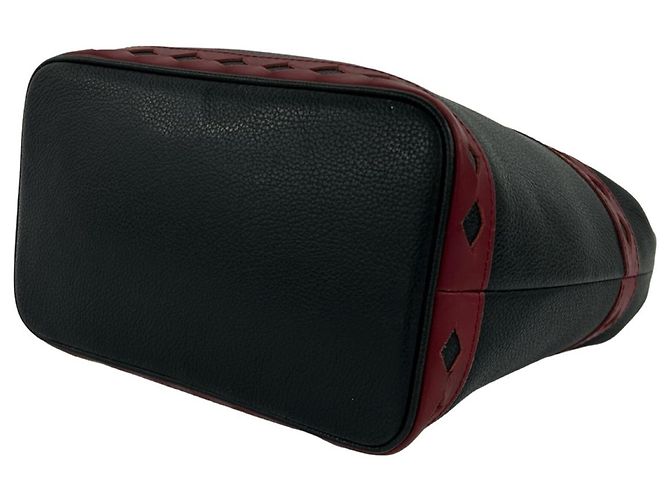 Borsa in pelle nera e rossa Yves Saint Laurent Nero Rosso - vista 8